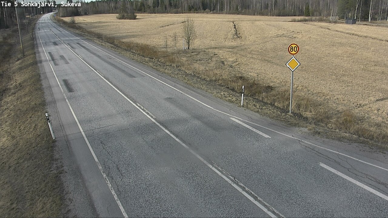 Weather Camera Image Väg 5 Sonkajärvi, Sukeva, Sonkajärvi, Pohjois-Savo