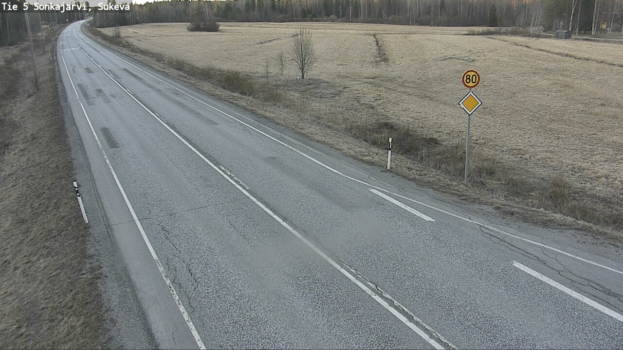 Weather Camera Image Väg 5 Sonkajärvi, Sukeva, Sonkajärvi, Pohjois-Savo