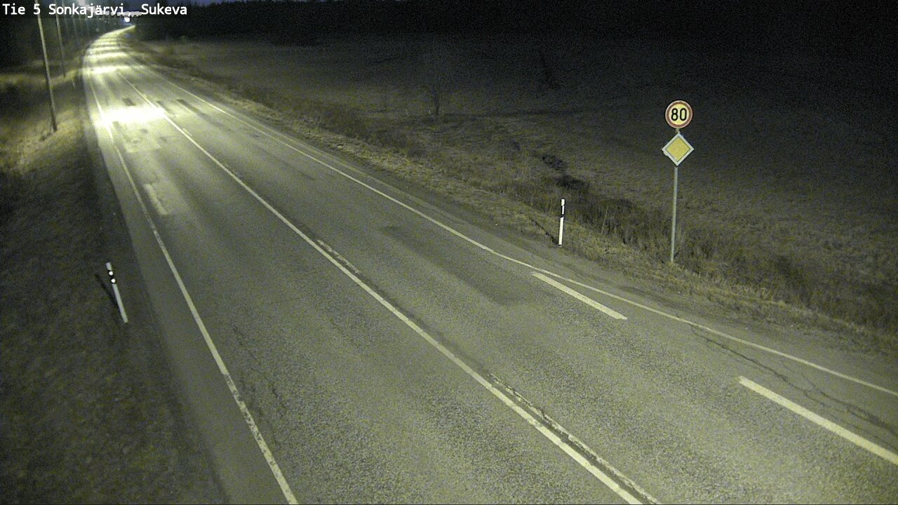Weather Camera Image Väg 5 Sonkajärvi, Sukeva, Sonkajärvi, Pohjois-Savo
