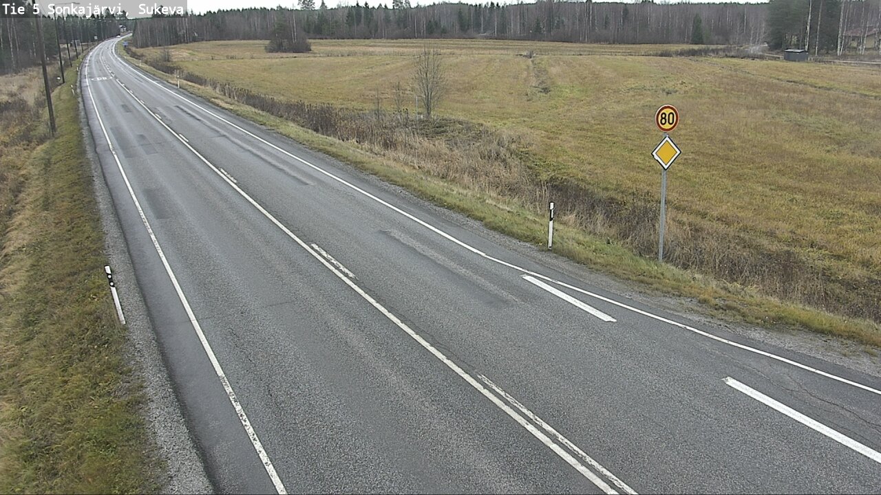Weather Camera Image Väg 5 Sonkajärvi, Sukeva, Sonkajärvi, Pohjois-Savo