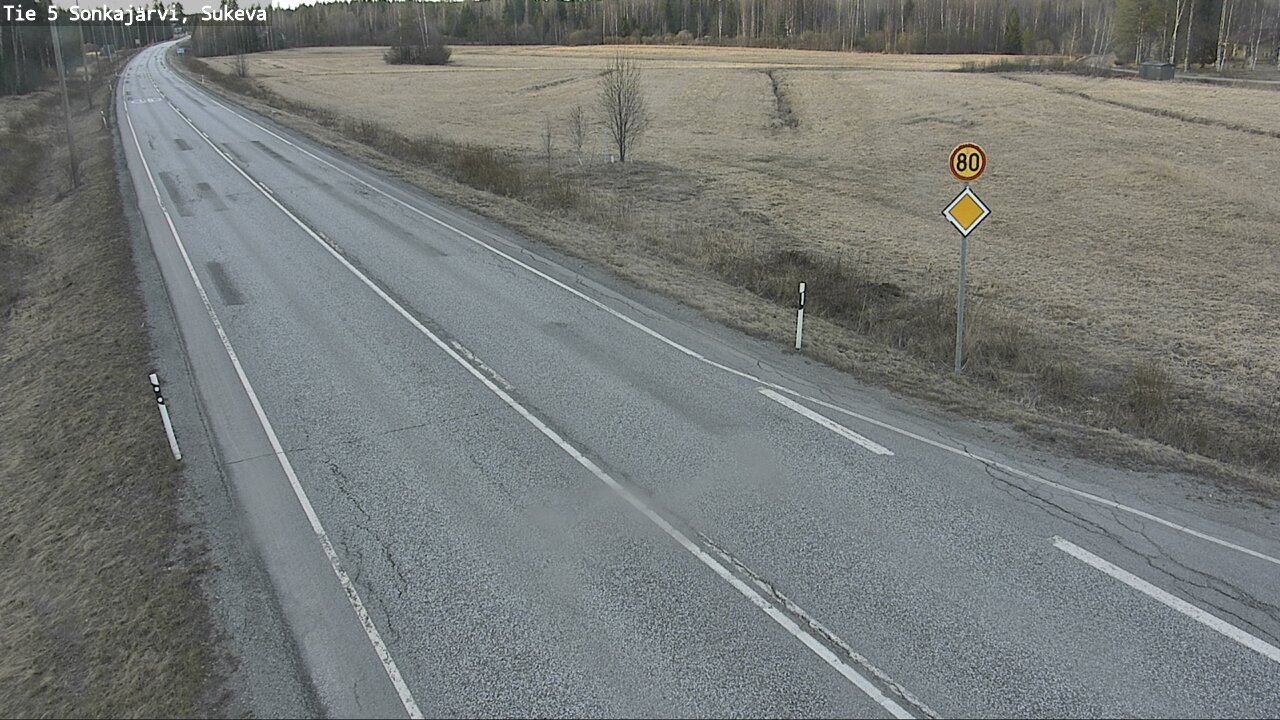 Weather Camera Image Väg 5 Sonkajärvi, Sukeva, Sonkajärvi, Pohjois-Savo
