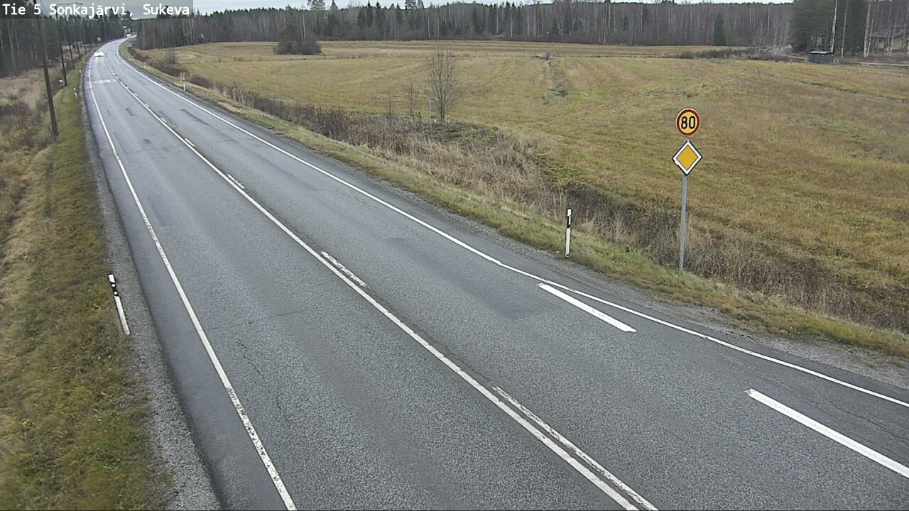 Weather Camera Image Väg 5 Sonkajärvi, Sukeva, Sonkajärvi, Pohjois-Savo