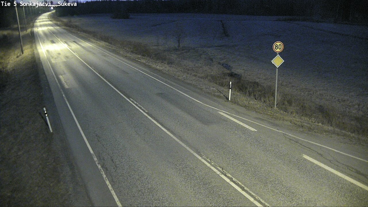 Weather Camera Image Väg 5 Sonkajärvi, Sukeva, Sonkajärvi, Pohjois-Savo