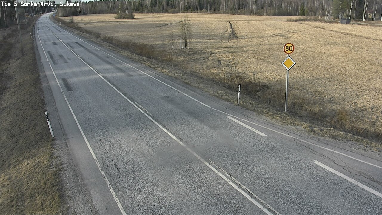 Weather Camera Image Väg 5 Sonkajärvi, Sukeva, Sonkajärvi, Pohjois-Savo