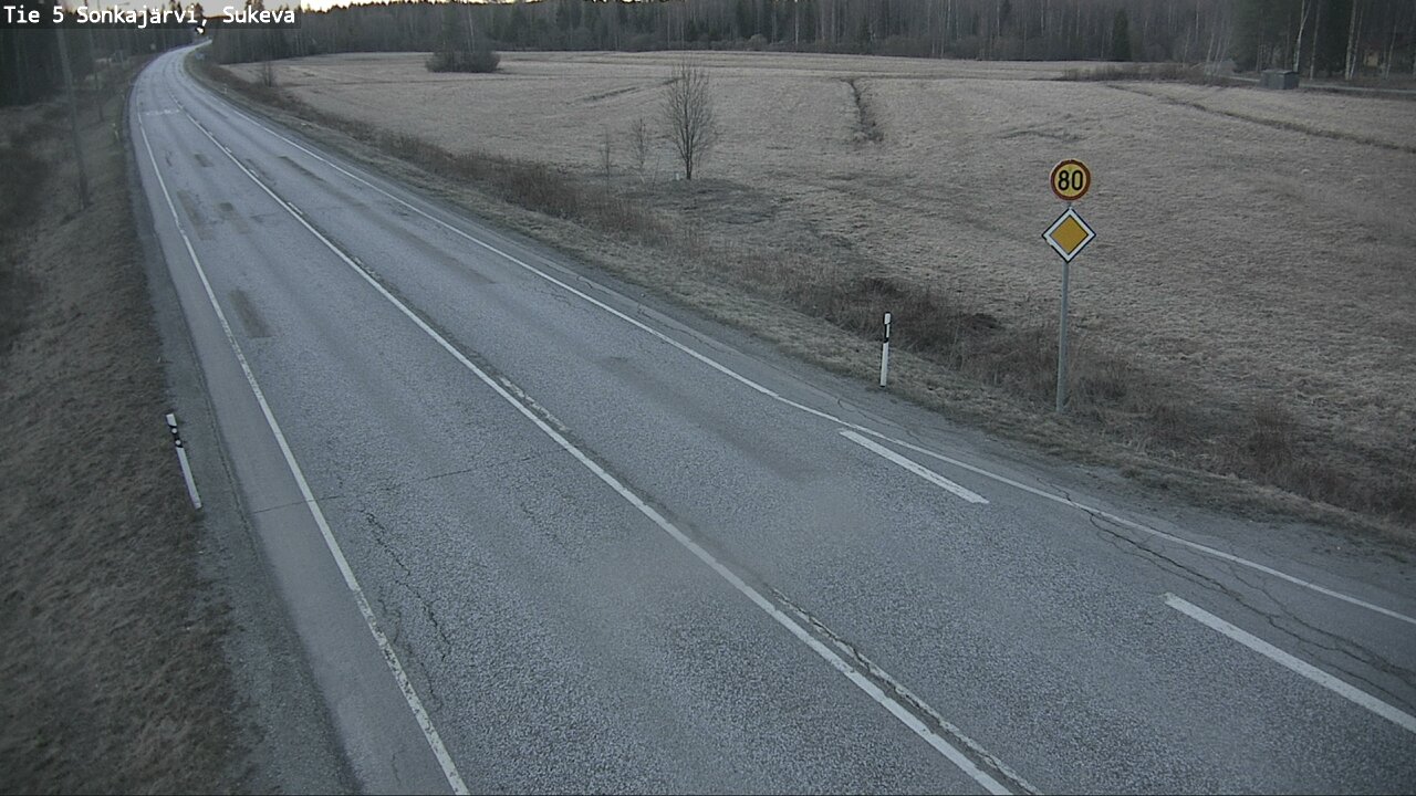 Weather Camera Image Väg 5 Sonkajärvi, Sukeva, Sonkajärvi, Pohjois-Savo