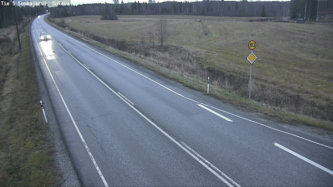 Weather Camera Image Väg 5 Sonkajärvi, Sukeva, Sonkajärvi, Pohjois-Savo