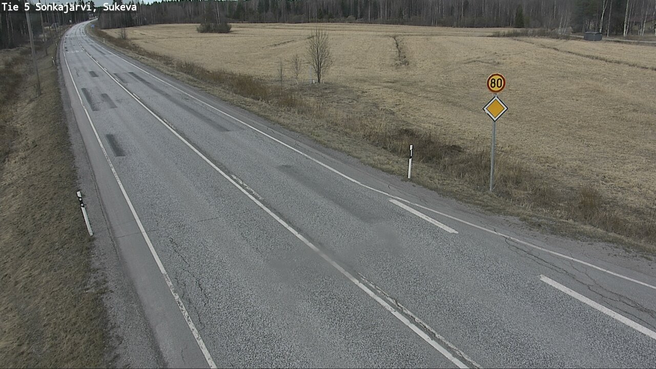 Weather Camera Image Väg 5 Sonkajärvi, Sukeva, Sonkajärvi, Pohjois-Savo