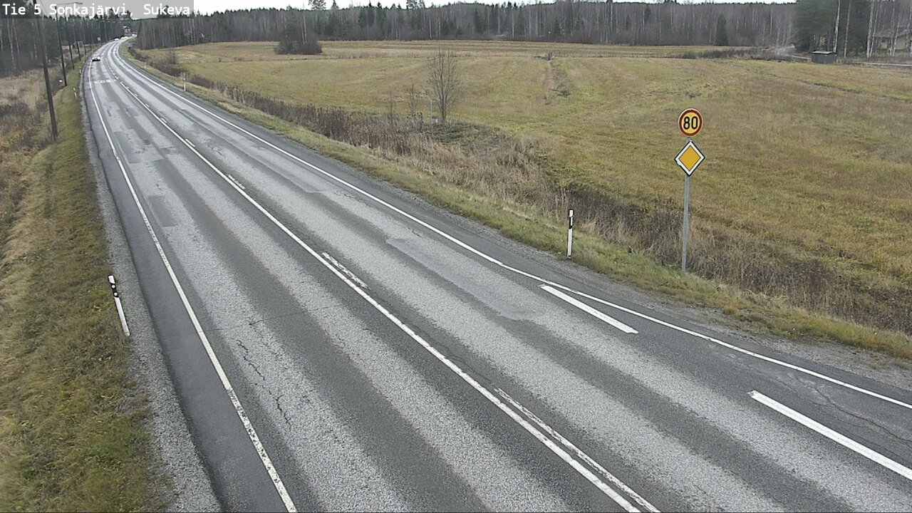 Weather Camera Image Väg 5 Sonkajärvi, Sukeva, Sonkajärvi, Pohjois-Savo