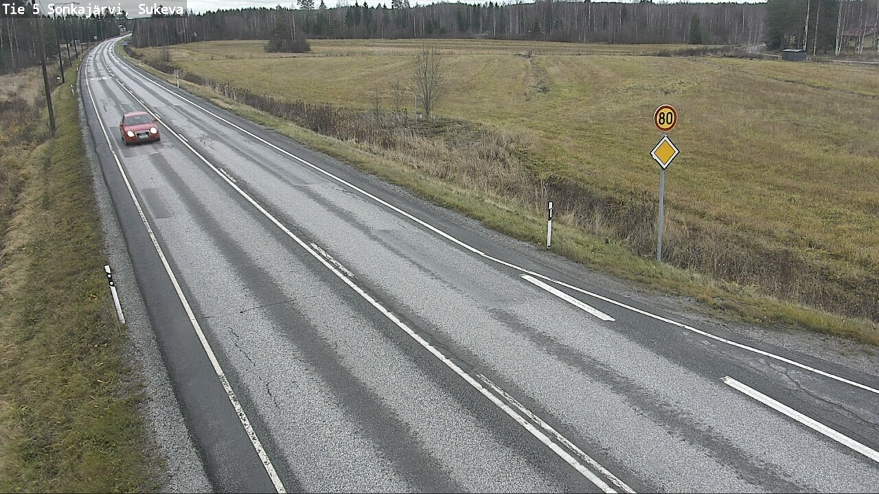 Weather Camera Image Väg 5 Sonkajärvi, Sukeva, Sonkajärvi, Pohjois-Savo