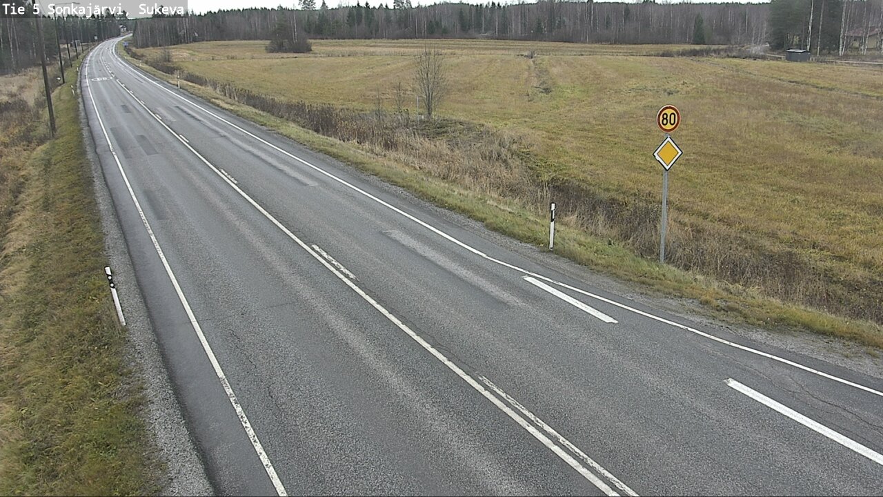 Weather Camera Image Väg 5 Sonkajärvi, Sukeva, Sonkajärvi, Pohjois-Savo