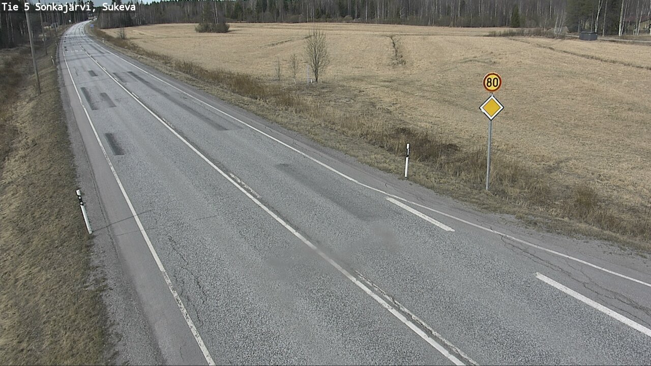 Weather Camera Image Väg 5 Sonkajärvi, Sukeva, Sonkajärvi, Pohjois-Savo