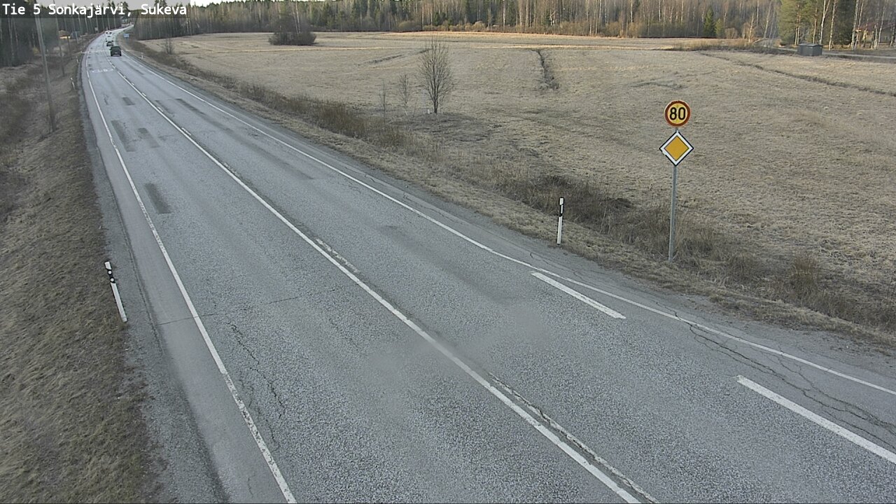 Weather Camera Image Väg 5 Sonkajärvi, Sukeva, Sonkajärvi, Pohjois-Savo