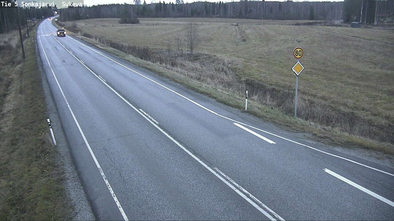 Weather Camera Image Väg 5 Sonkajärvi, Sukeva, Sonkajärvi, Pohjois-Savo