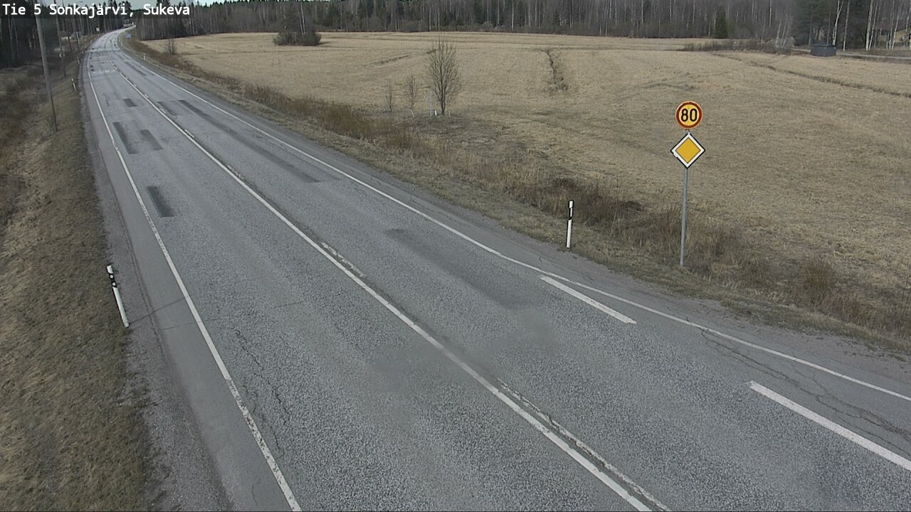 Weather Camera Image Väg 5 Sonkajärvi, Sukeva, Sonkajärvi, Pohjois-Savo