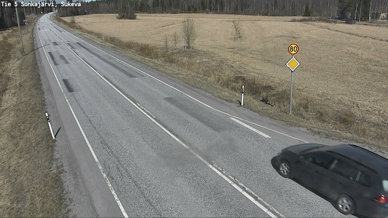 Weather Camera Image Väg 5 Sonkajärvi, Sukeva, Sonkajärvi, Pohjois-Savo