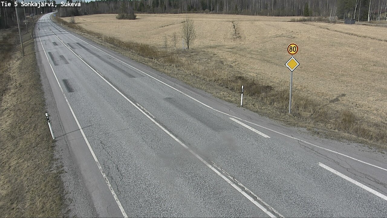 Weather Camera Image Väg 5 Sonkajärvi, Sukeva, Sonkajärvi, Pohjois-Savo