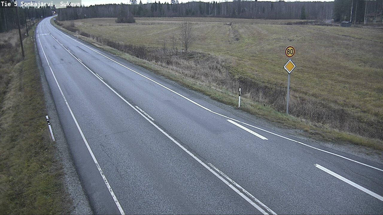 Weather Camera Image Väg 5 Sonkajärvi, Sukeva, Sonkajärvi, Pohjois-Savo