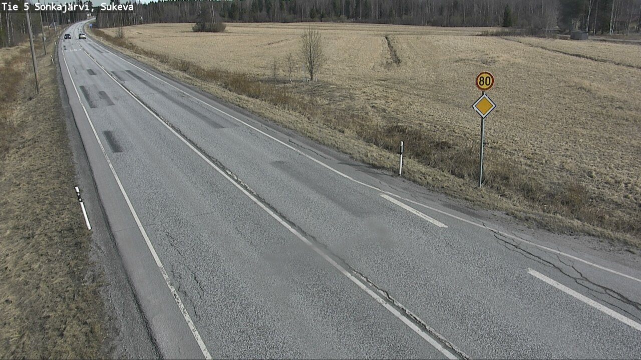Weather Camera Image Väg 5 Sonkajärvi, Sukeva, Sonkajärvi, Pohjois-Savo