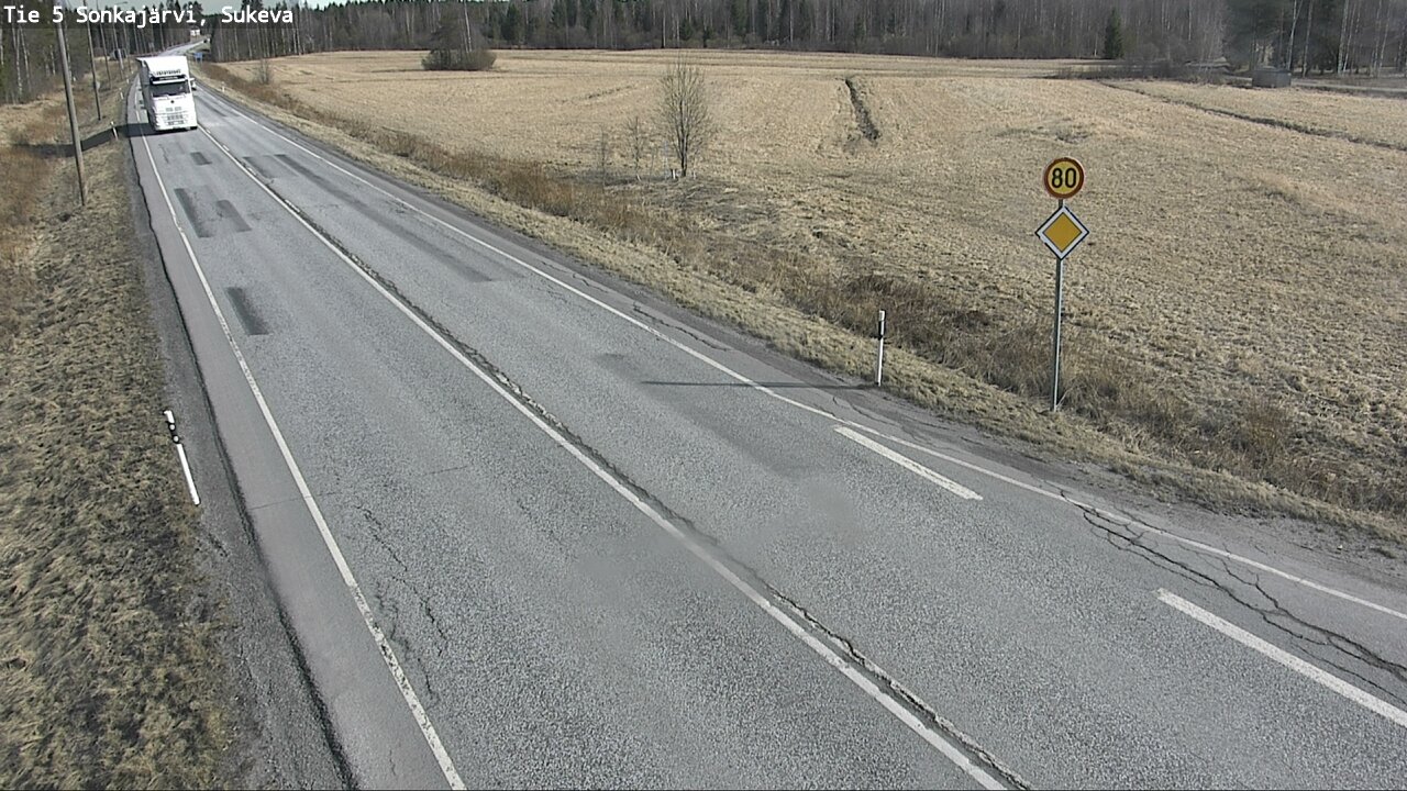 Weather Camera Image Väg 5 Sonkajärvi, Sukeva, Sonkajärvi, Pohjois-Savo