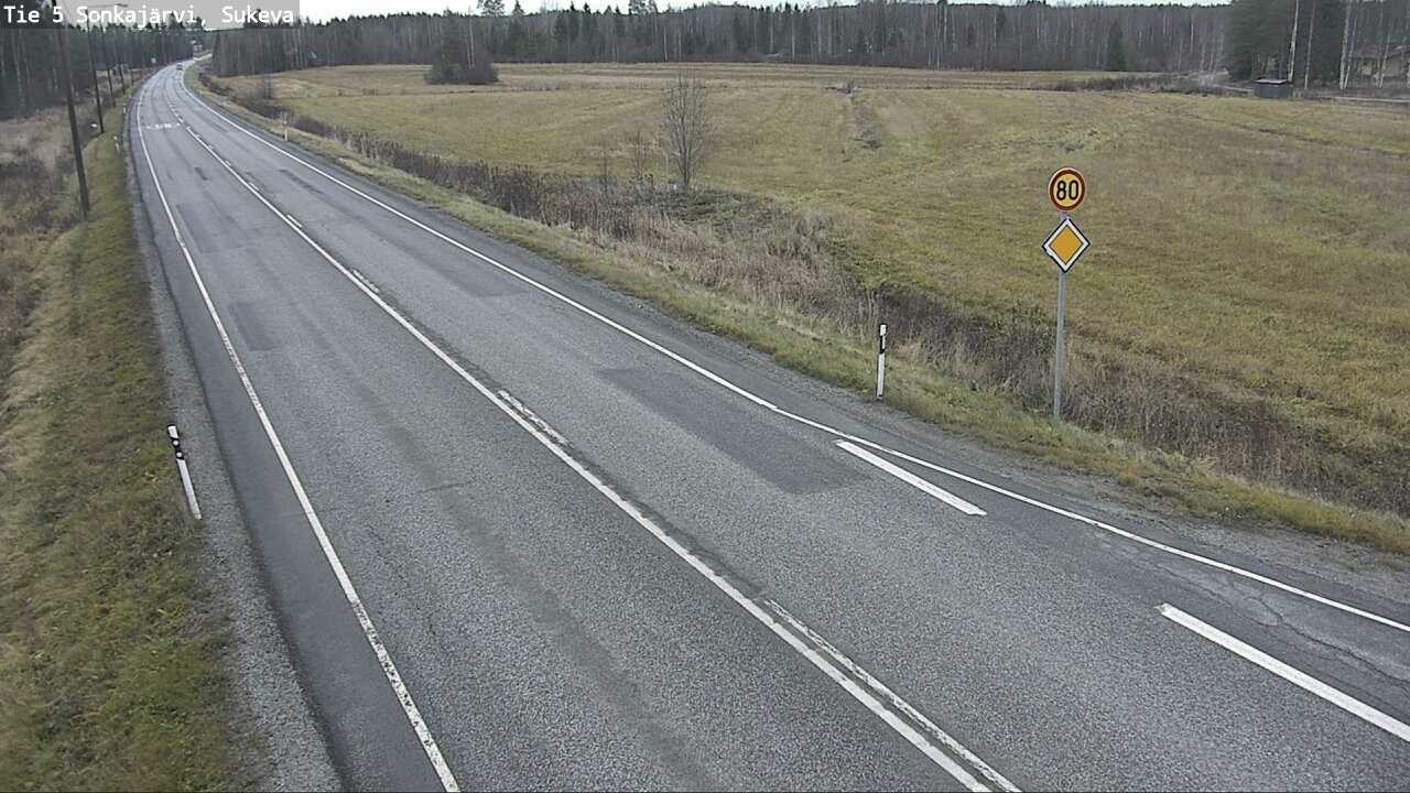 Weather Camera Image Väg 5 Sonkajärvi, Sukeva, Sonkajärvi, Pohjois-Savo