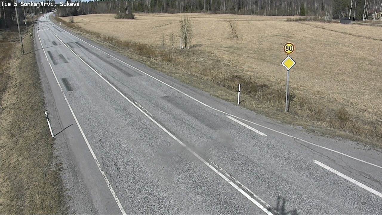 Weather Camera Image Väg 5 Sonkajärvi, Sukeva, Sonkajärvi, Pohjois-Savo