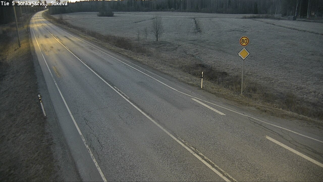 Weather Camera Image Väg 5 Sonkajärvi, Sukeva, Sonkajärvi, Pohjois-Savo