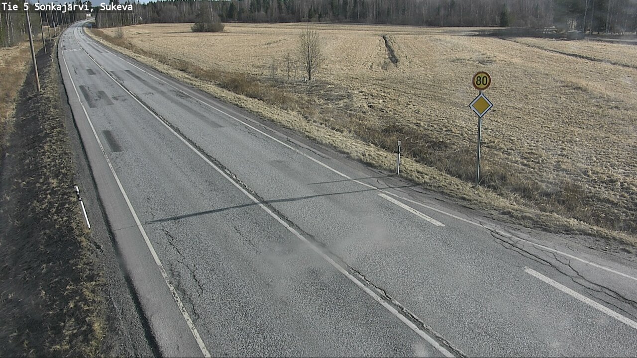 Weather Camera Image Väg 5 Sonkajärvi, Sukeva, Sonkajärvi, Pohjois-Savo