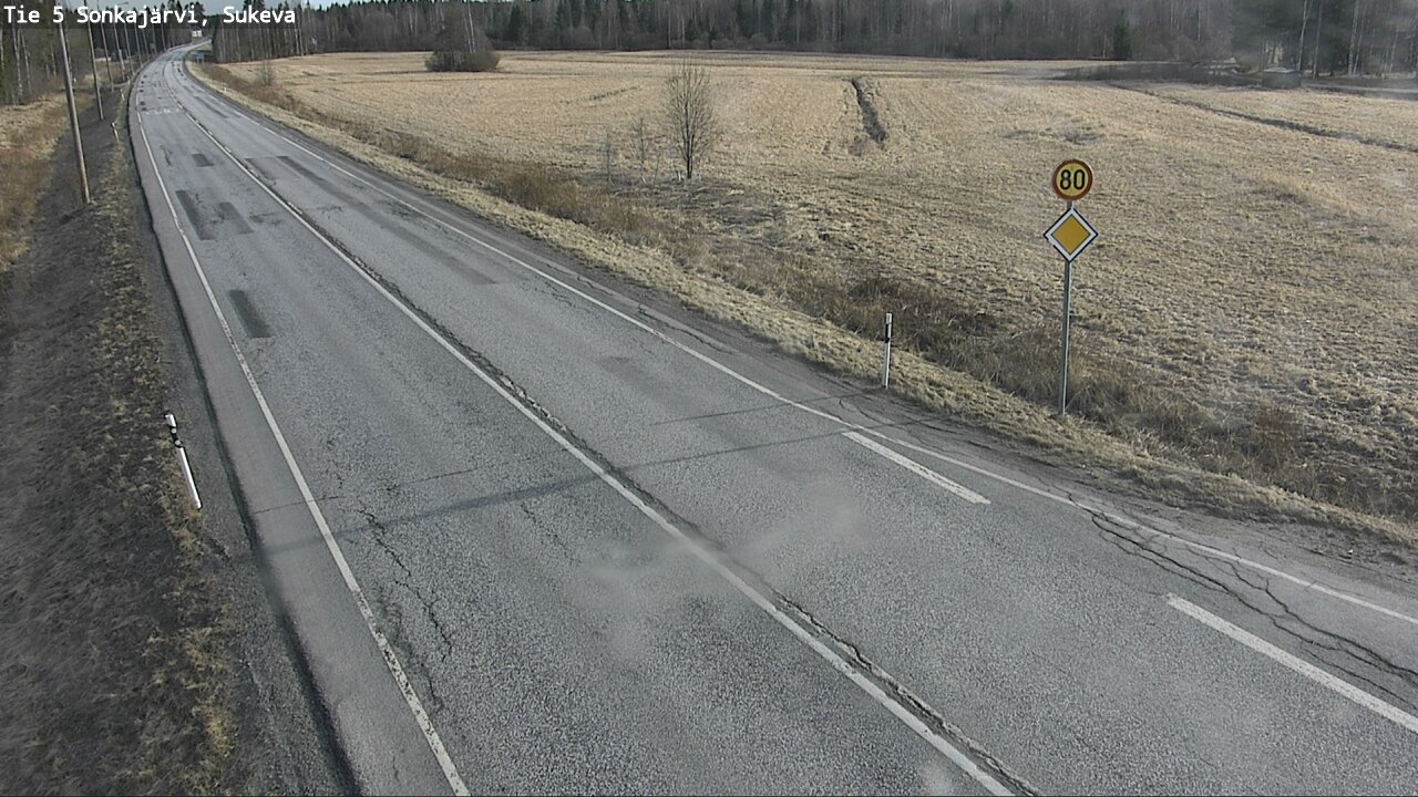 Weather Camera Image Väg 5 Sonkajärvi, Sukeva, Sonkajärvi, Pohjois-Savo