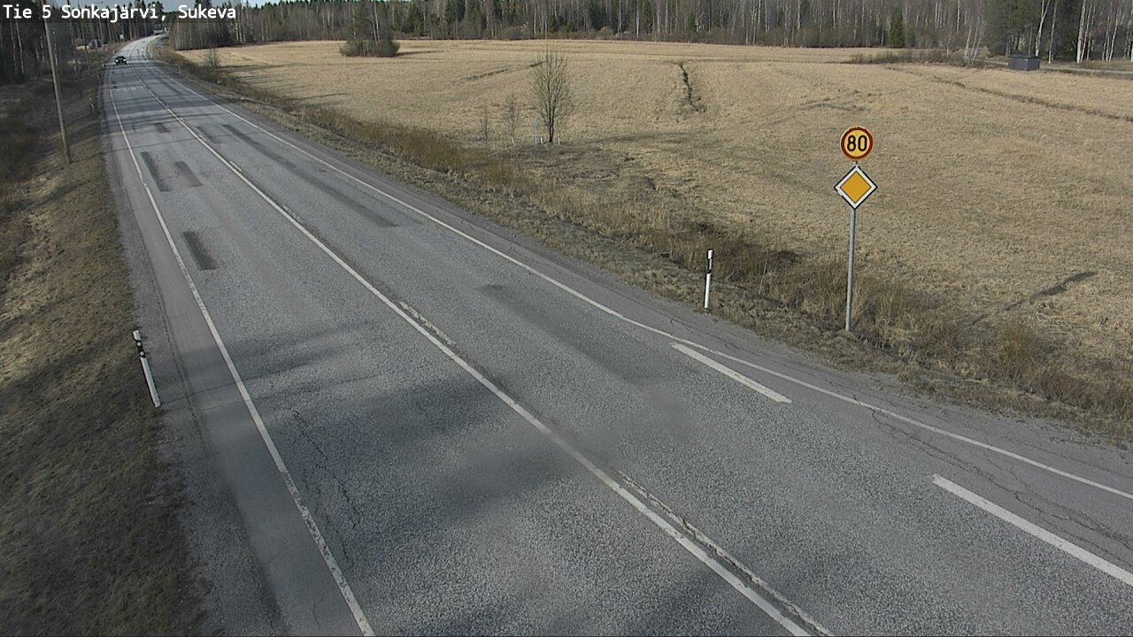 Weather Camera Image Väg 5 Sonkajärvi, Sukeva, Sonkajärvi, Pohjois-Savo