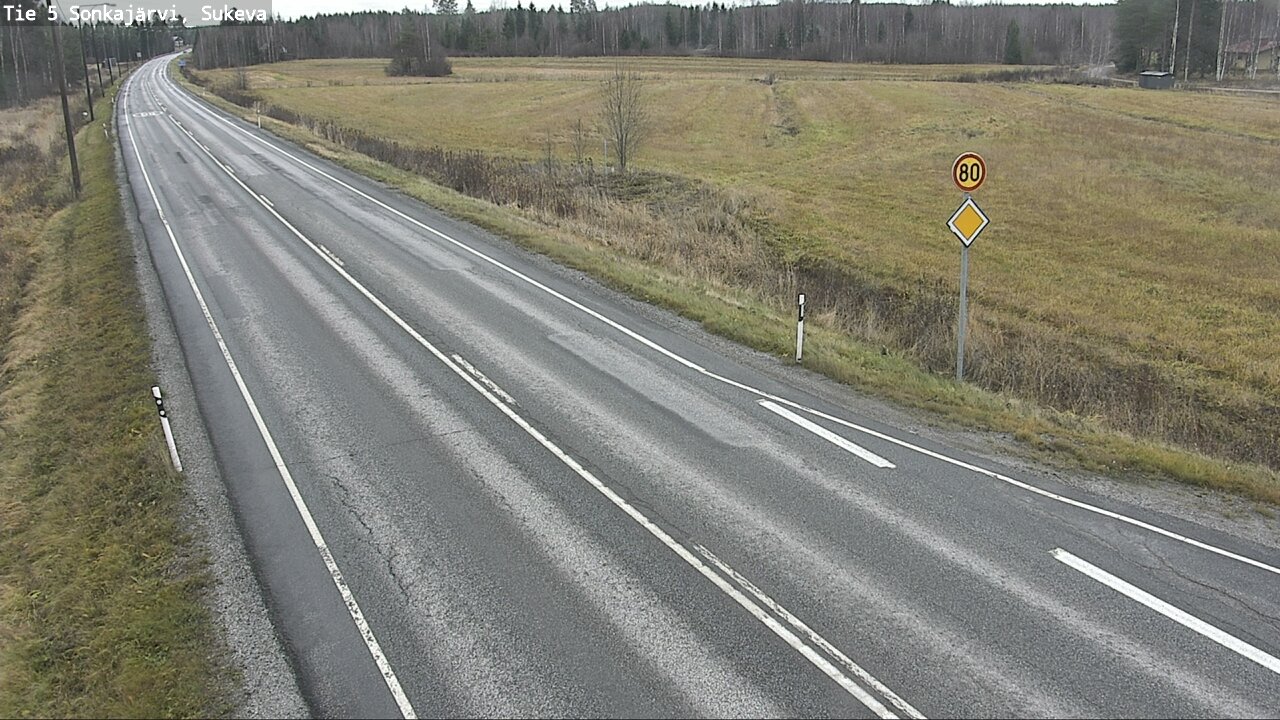 Weather Camera Image Väg 5 Sonkajärvi, Sukeva, Sonkajärvi, Pohjois-Savo