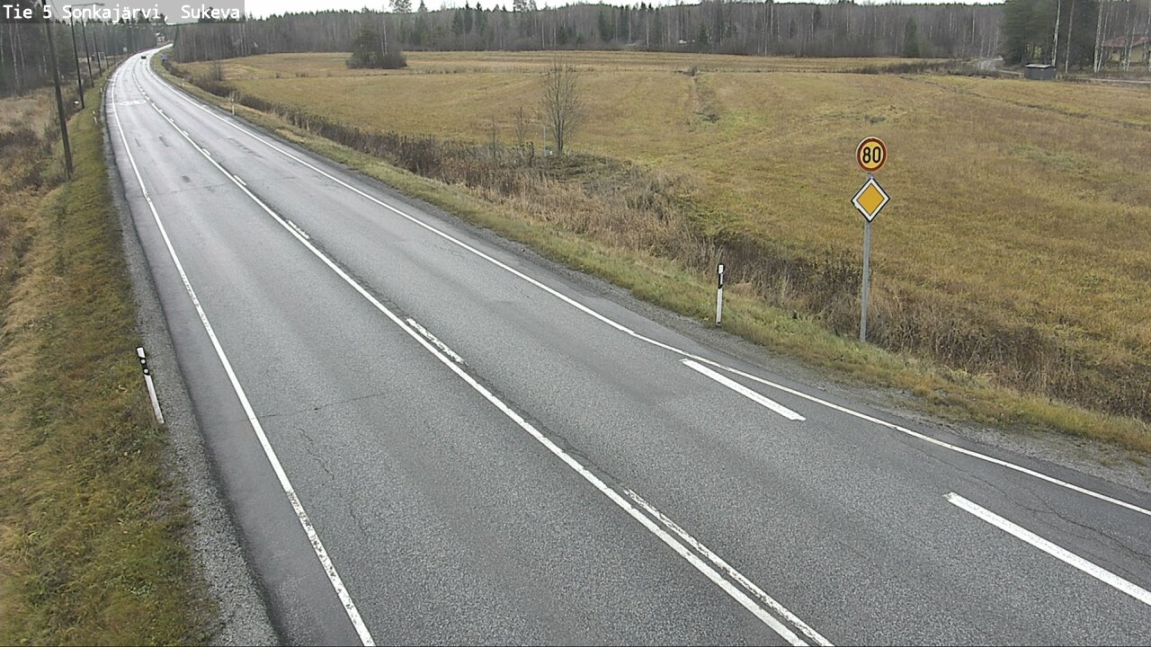 Weather Camera Image Väg 5 Sonkajärvi, Sukeva, Sonkajärvi, Pohjois-Savo