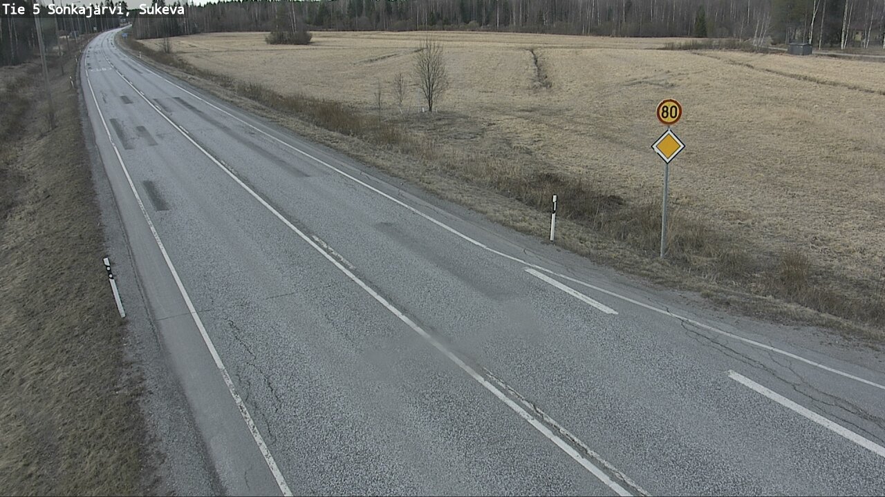 Weather Camera Image Väg 5 Sonkajärvi, Sukeva, Sonkajärvi, Pohjois-Savo