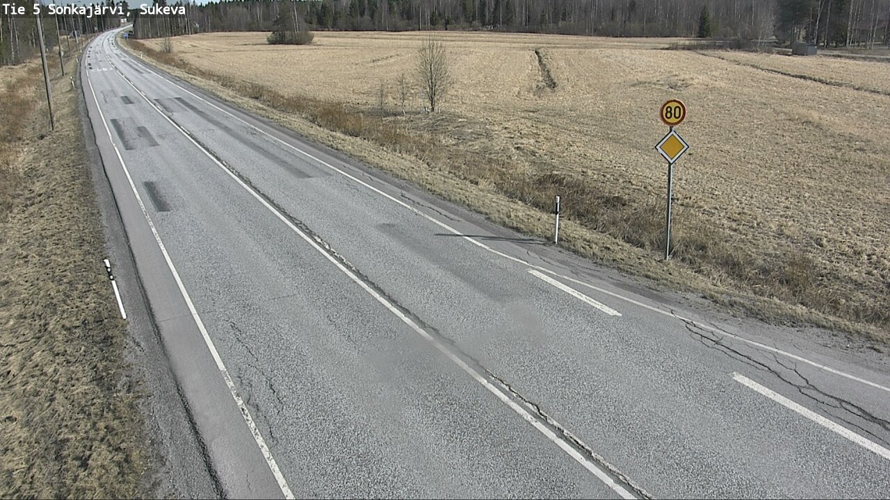 Weather Camera Image Väg 5 Sonkajärvi, Sukeva, Sonkajärvi, Pohjois-Savo