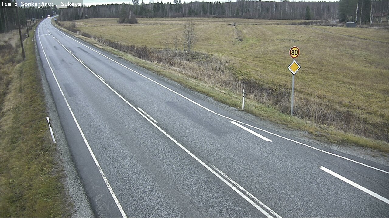 Weather Camera Image Väg 5 Sonkajärvi, Sukeva, Sonkajärvi, Pohjois-Savo