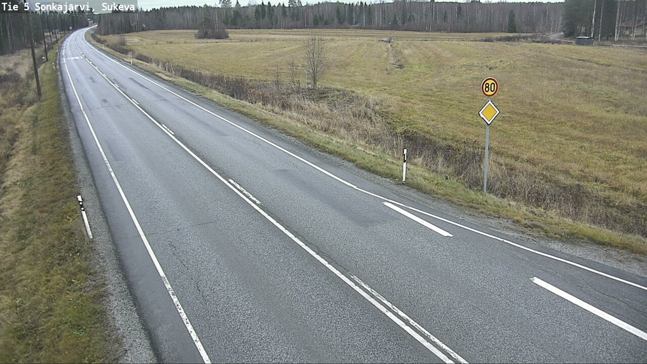 Weather Camera Image Väg 5 Sonkajärvi, Sukeva, Sonkajärvi, Pohjois-Savo