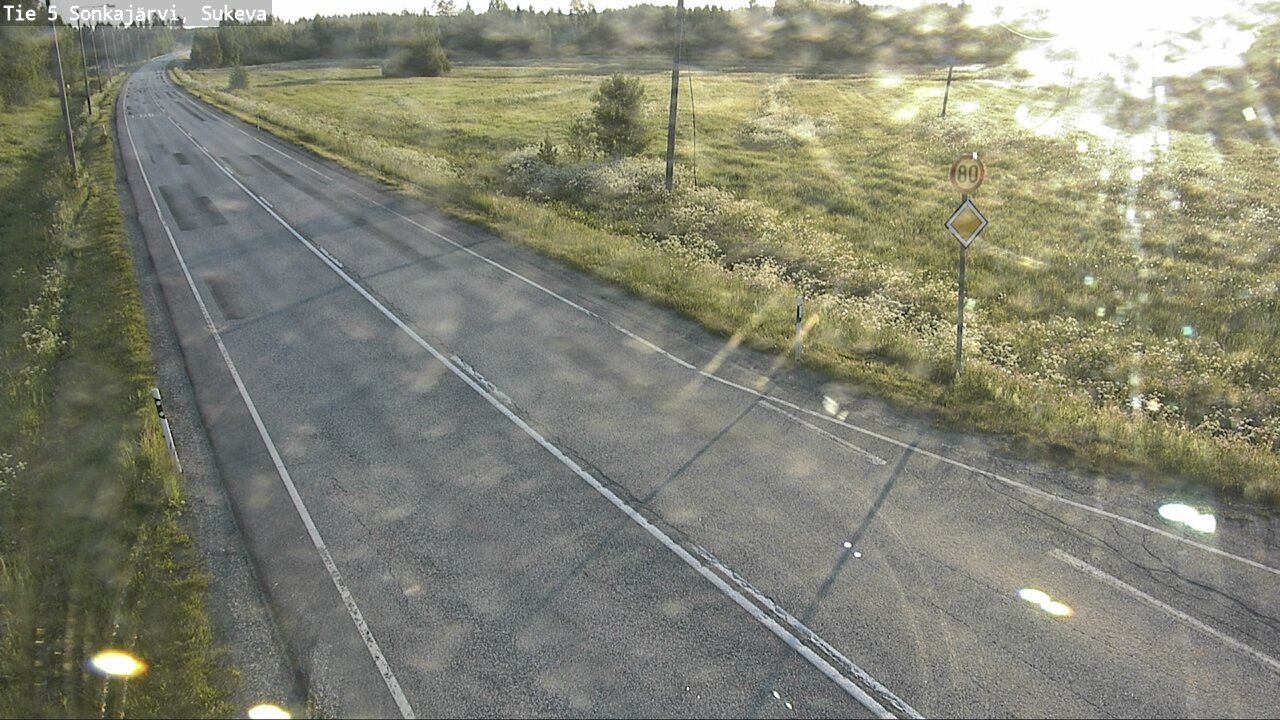 Weather Camera Image Väg 5 Sonkajärvi, Sukeva, Sonkajärvi, Pohjois-Savo