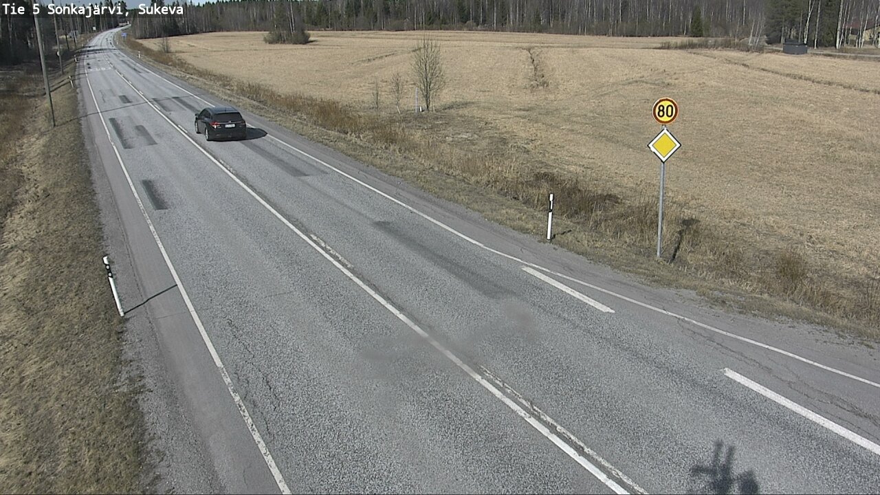 Weather Camera Image Väg 5 Sonkajärvi, Sukeva, Sonkajärvi, Pohjois-Savo