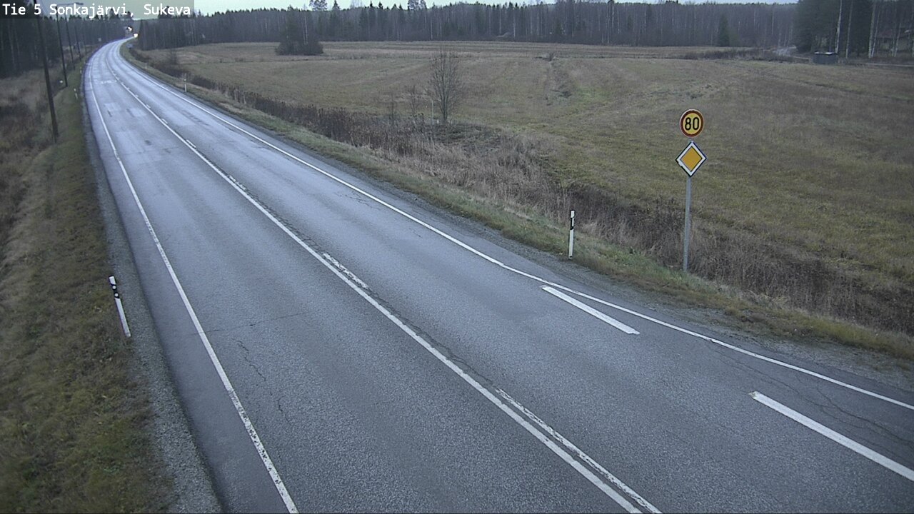 Weather Camera Image Väg 5 Sonkajärvi, Sukeva, Sonkajärvi, Pohjois-Savo