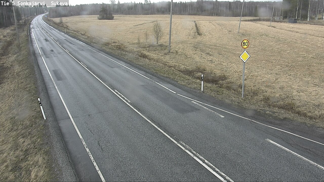 Weather Camera Image Väg 5 Sonkajärvi, Sukeva, Sonkajärvi, Pohjois-Savo