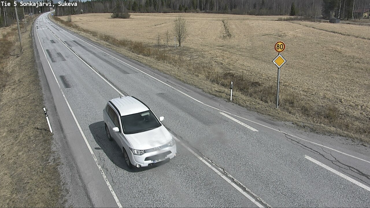 Weather Camera Image Väg 5 Sonkajärvi, Sukeva, Sonkajärvi, Pohjois-Savo