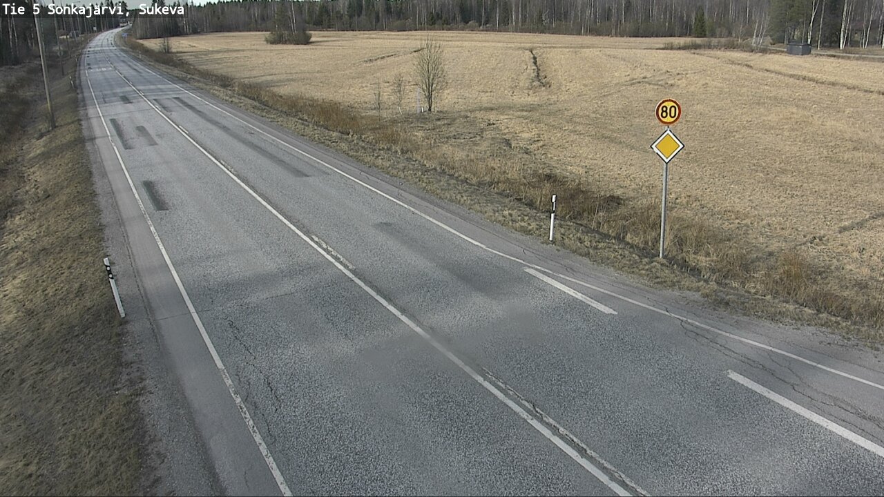 Weather Camera Image Väg 5 Sonkajärvi, Sukeva, Sonkajärvi, Pohjois-Savo