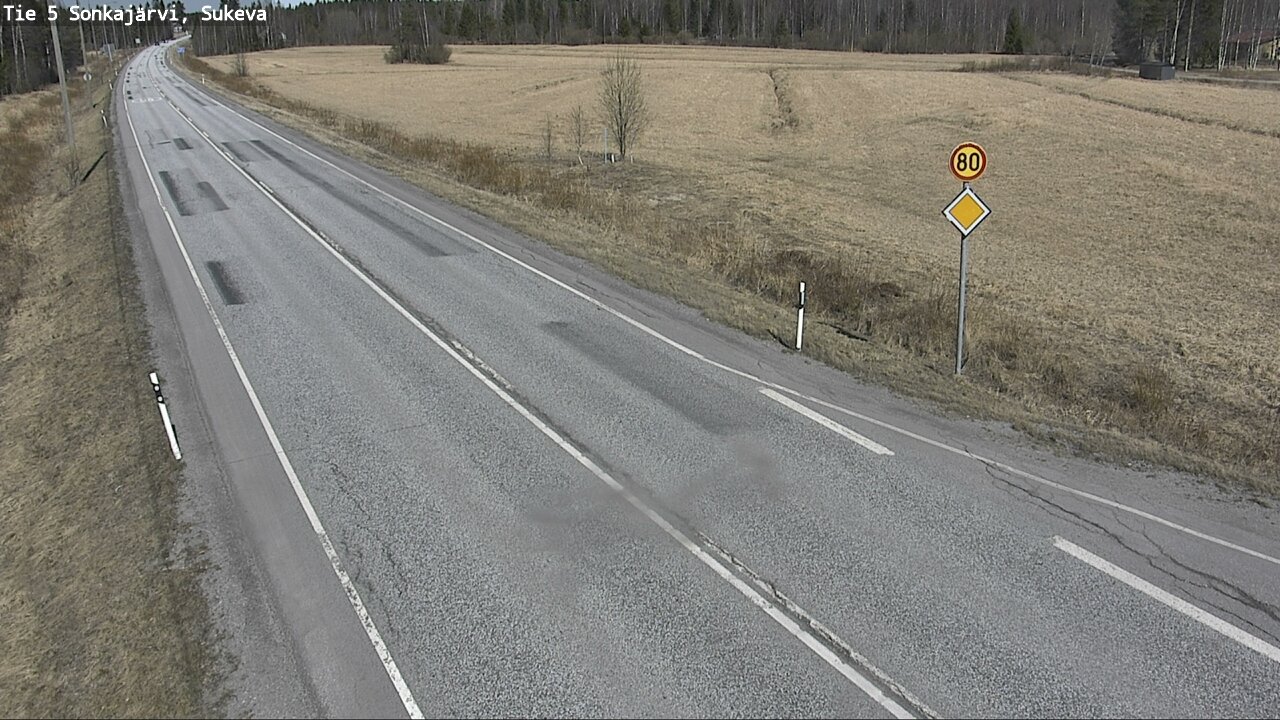 Weather Camera Image Väg 5 Sonkajärvi, Sukeva, Sonkajärvi, Pohjois-Savo