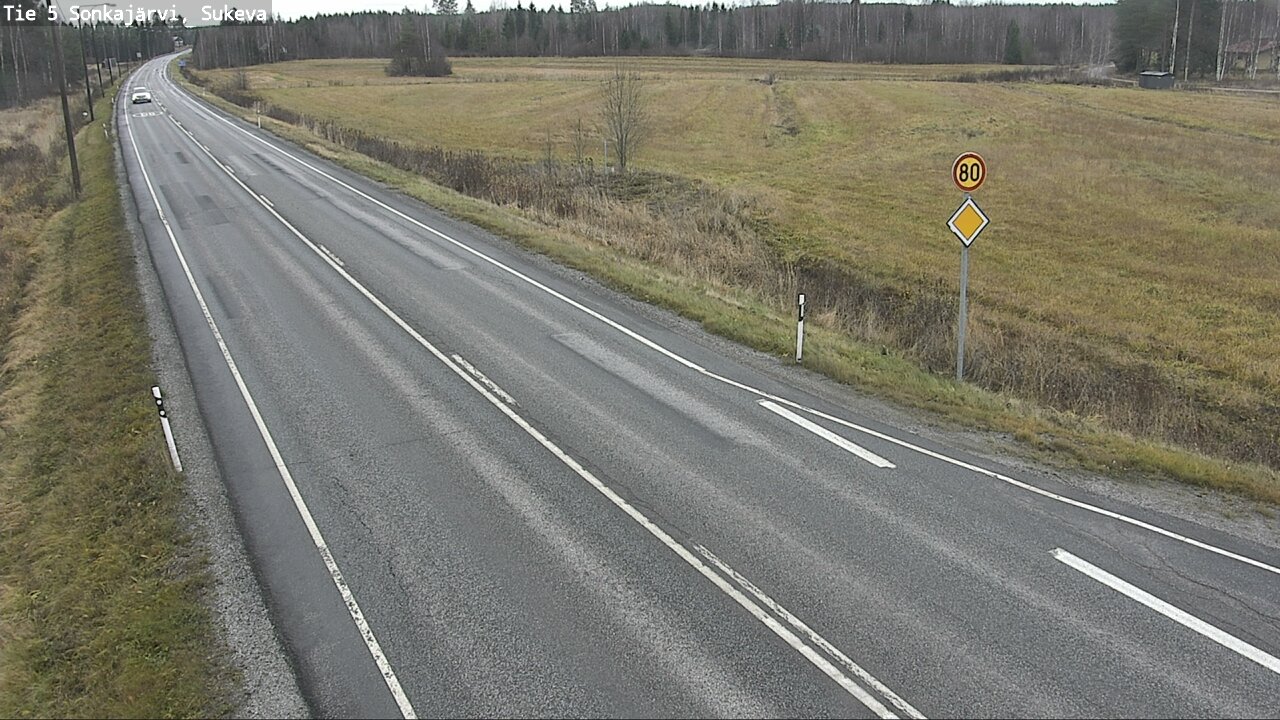 Weather Camera Image Väg 5 Sonkajärvi, Sukeva, Sonkajärvi, Pohjois-Savo