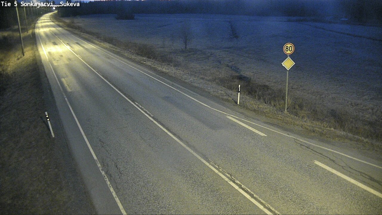 Weather Camera Image Väg 5 Sonkajärvi, Sukeva, Sonkajärvi, Pohjois-Savo