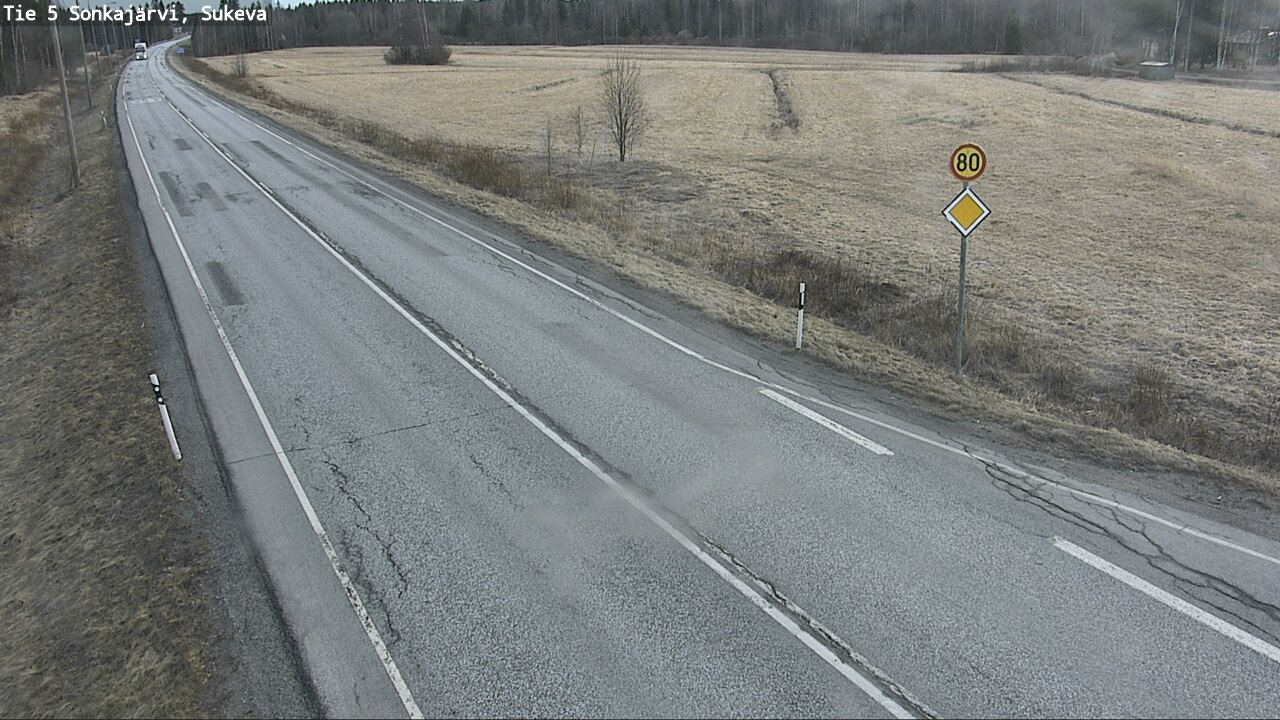 Weather Camera Image Väg 5 Sonkajärvi, Sukeva, Sonkajärvi, Pohjois-Savo