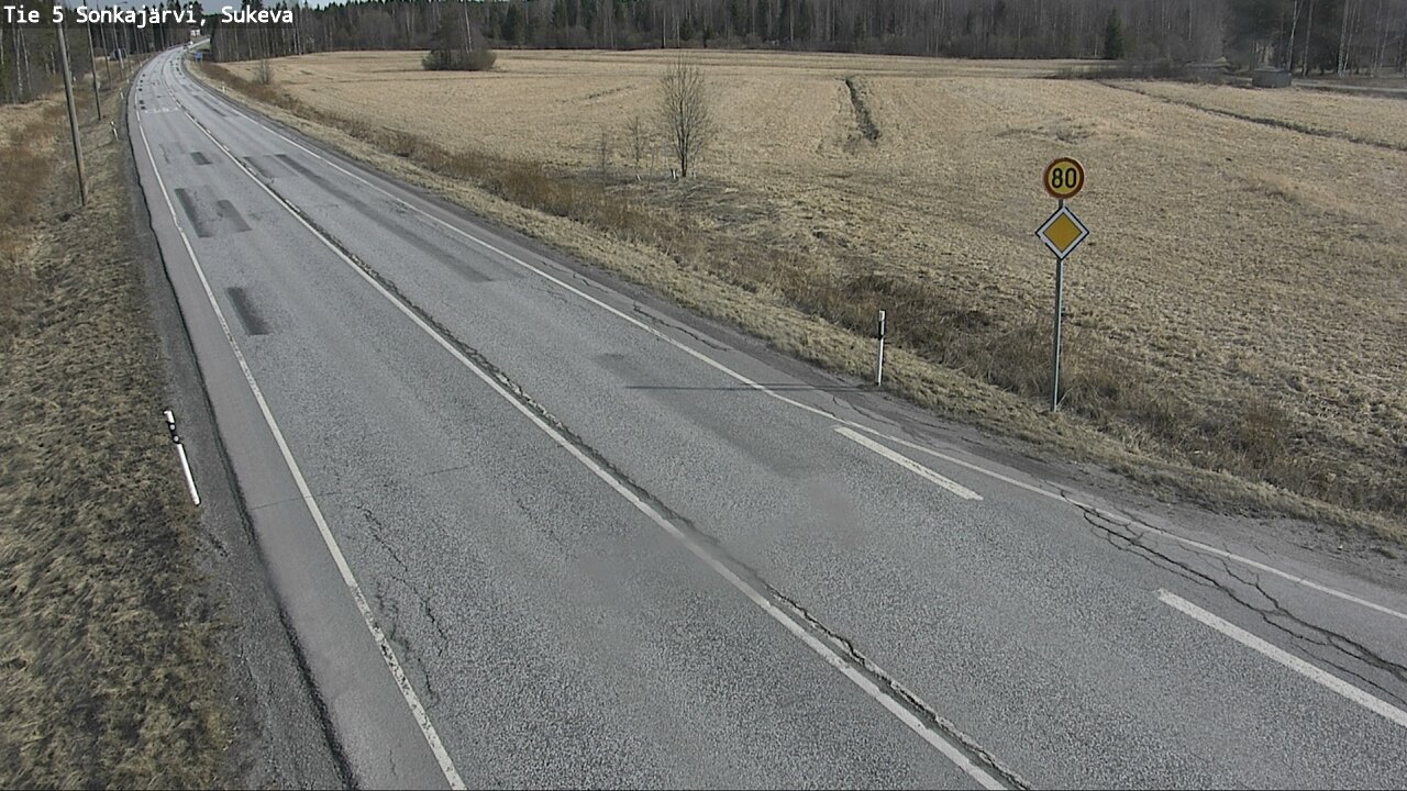 Weather Camera Image Väg 5 Sonkajärvi, Sukeva, Sonkajärvi, Pohjois-Savo