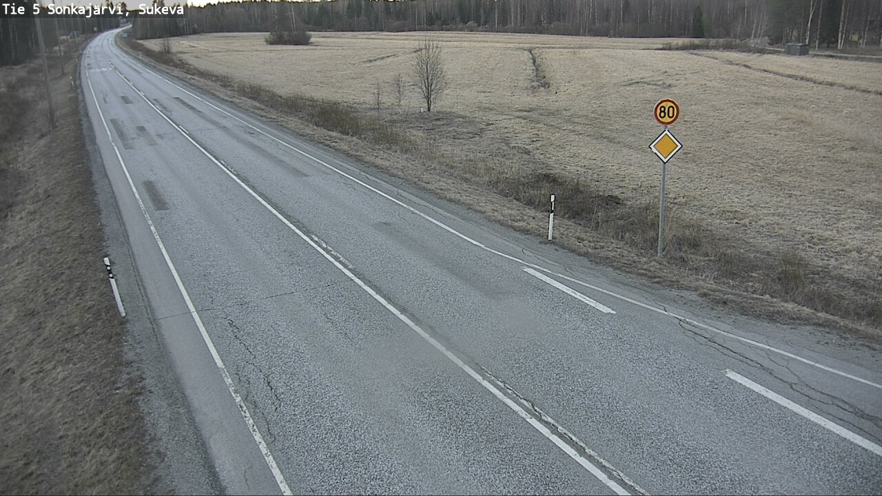 Weather Camera Image Väg 5 Sonkajärvi, Sukeva, Sonkajärvi, Pohjois-Savo