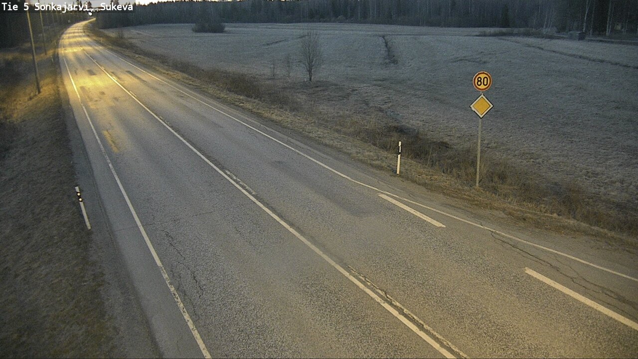Weather Camera Image Väg 5 Sonkajärvi, Sukeva, Sonkajärvi, Pohjois-Savo