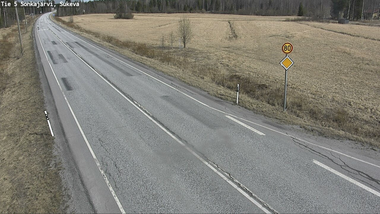 Weather Camera Image Väg 5 Sonkajärvi, Sukeva, Sonkajärvi, Pohjois-Savo