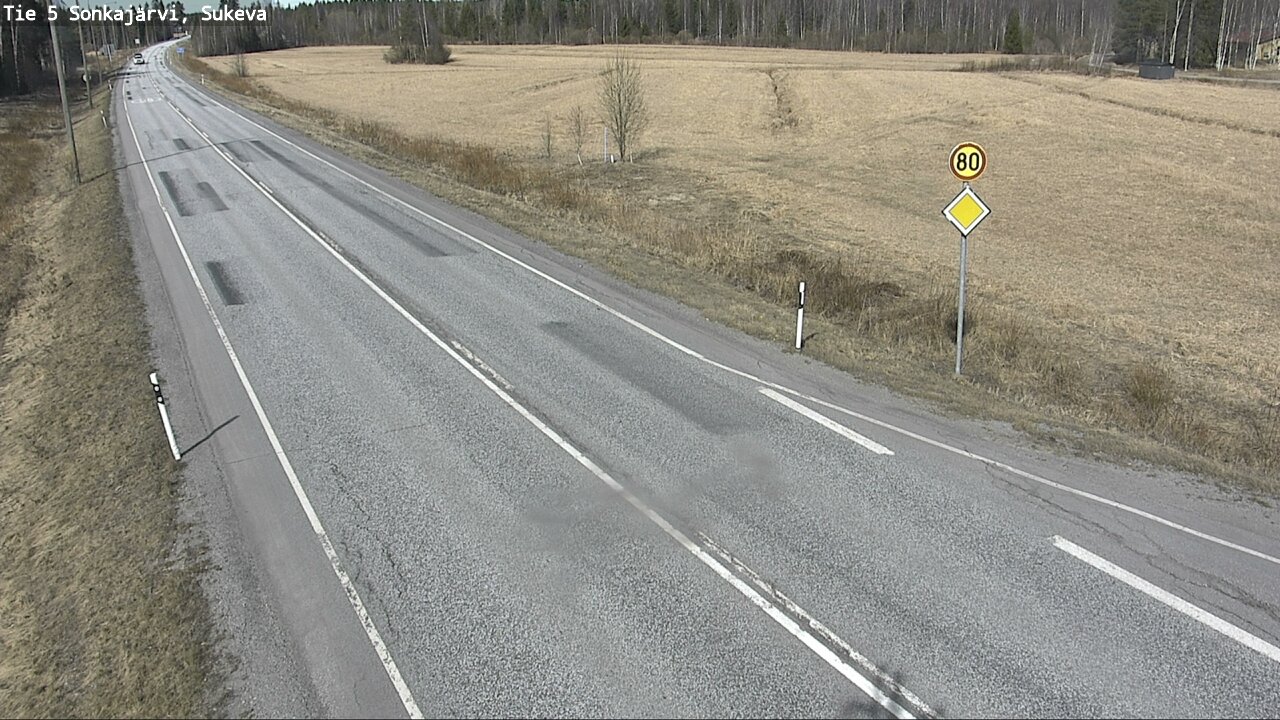Weather Camera Image Väg 5 Sonkajärvi, Sukeva, Sonkajärvi, Pohjois-Savo